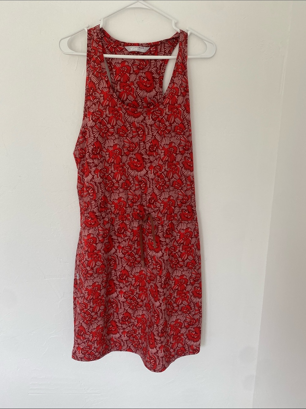 Stio Red Floral Sleeveless Sundress